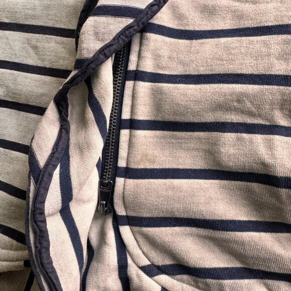 Marc Cain Sports Y2K Beige Striped Zippered Blazer Jacket - Picture 7 of 8